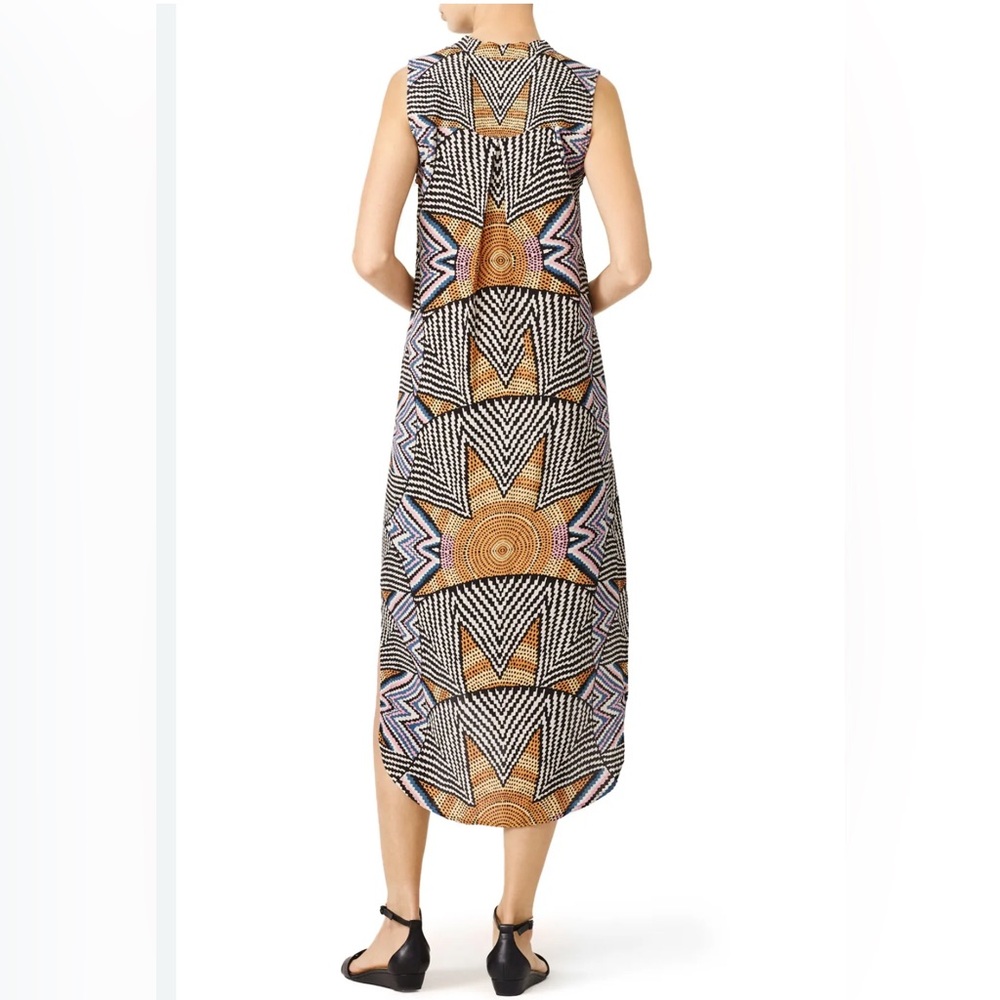 Mara Hoffman - Geometric Patterned Sunrise Sleeveless Shirtdress - Size: Small - Picture 2 of 8